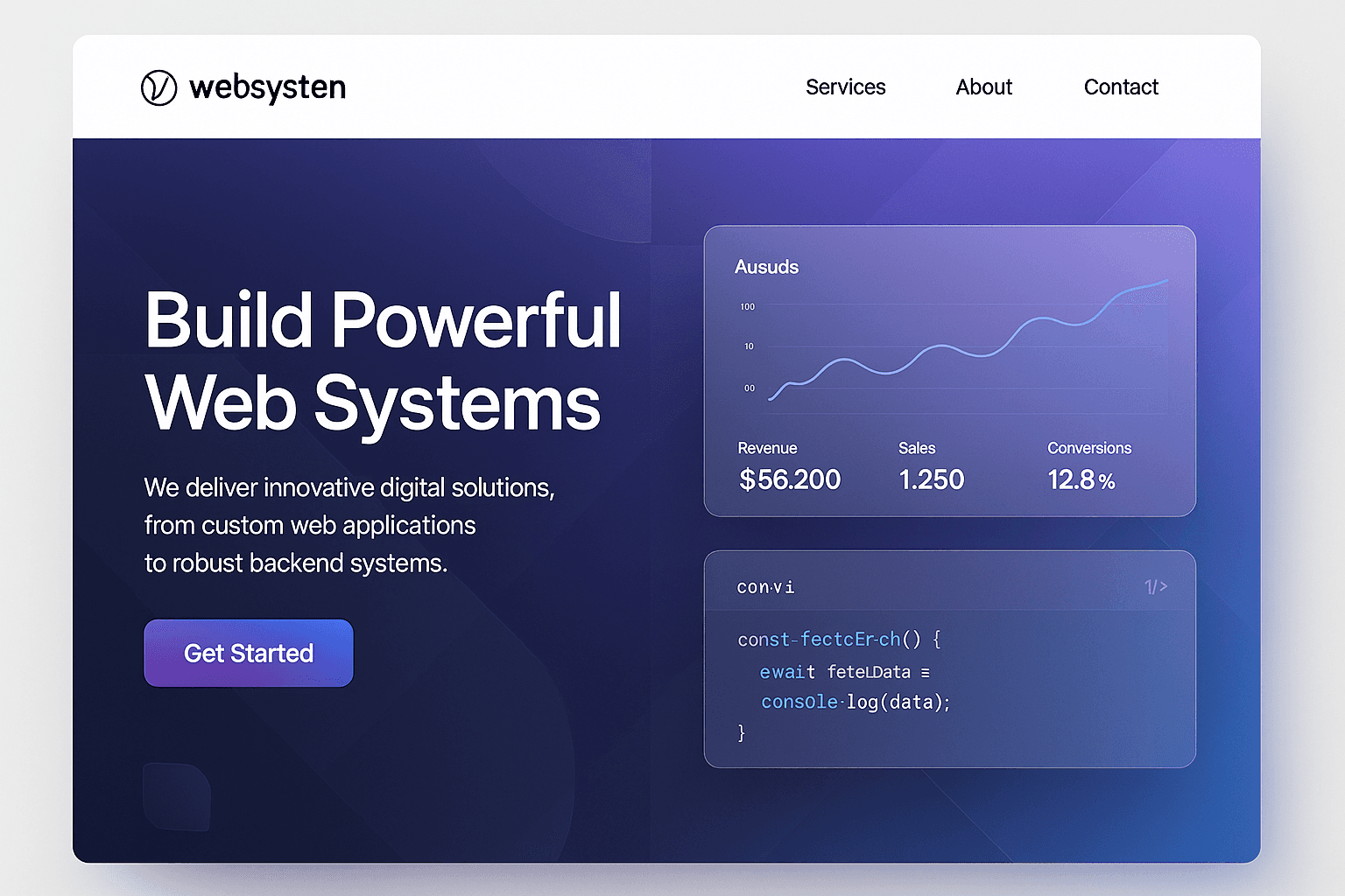 websysten.com website mockup